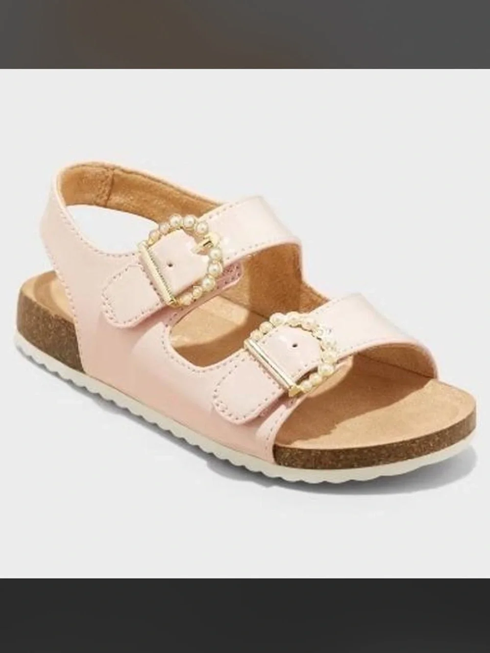 Cat & Jack Pearl-Embellished Pink Sandals, NWOT, Size 6